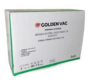 JERINGA 3ML AGUJA 21X32 MM CAJ CON 100 PZA MARCA: GOLDEN VAC