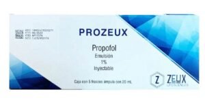PROZEUX PROPOFOL 1% 200ML/20ML C/5 FRASCOS AMPULA