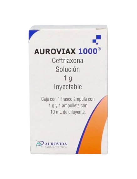CEFTRIAXONA IV 1 GR AUROVIDA AMPOLLETA DILUYENTE 10ML
