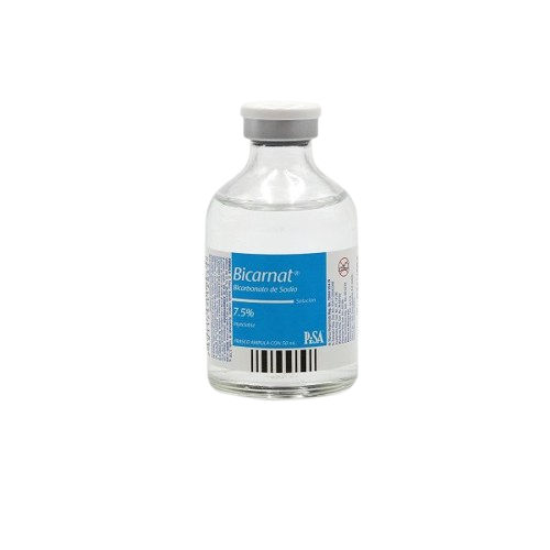 Bicarnat 7.5% Solución Inyectable, 50 mililitros (Bicarbonato de Sodio)