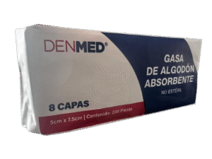 GASA SECA NO ESTERIL 7.5X5 CM DENMED PAQ 200 PZA